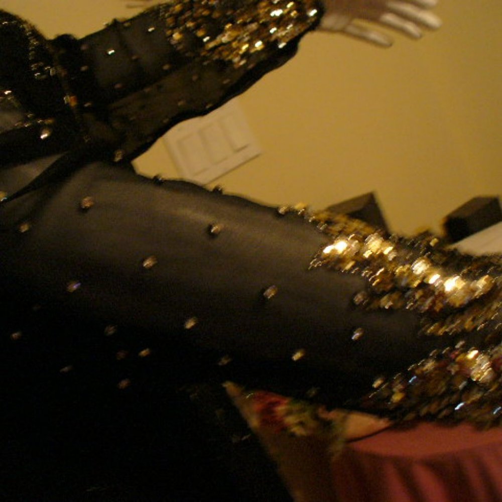 "NITE" BEADED SEQUINED FITTED DRESS - Picture 8 of 8